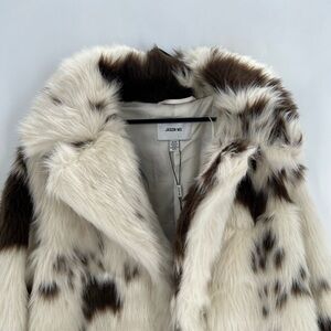 Jason Wu Faux Fur Coat in Cream and Brown